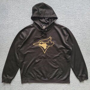 RARE Toronto Blue Jays Official MLB Black and Gold Logo Hoodie MENS SIZE L